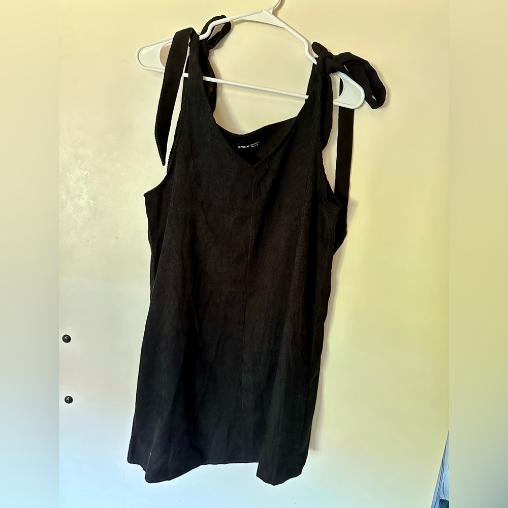 SHEIN black adjustable strap dress